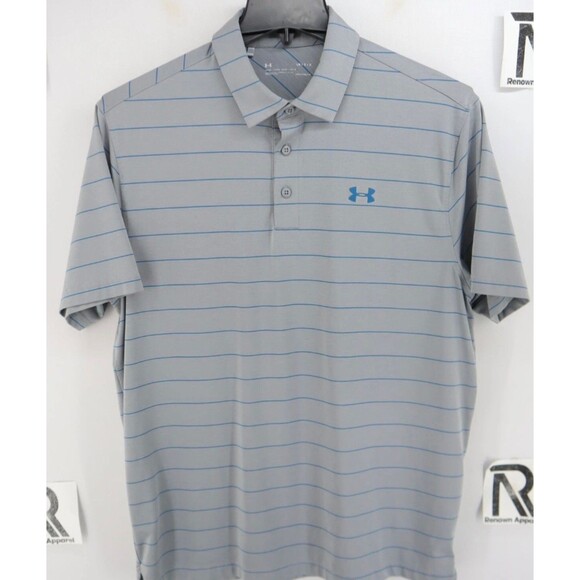 Under Armour Other - NEW Under Armour UA golf Grey teal polo shirt 2XL heatgear performance shirt xxl